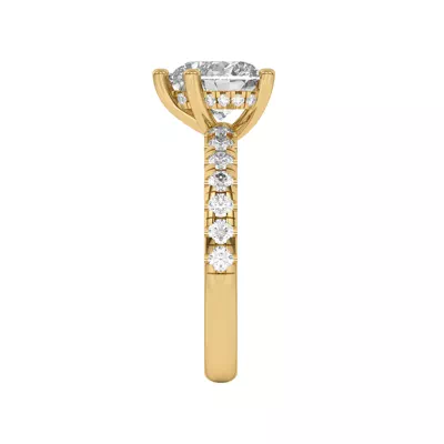Marie Majestic Hidden Halo Lab Pavé Engagement Ring