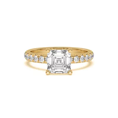 Marie Majestic Hidden Halo Lab Pavé Engagement Ring