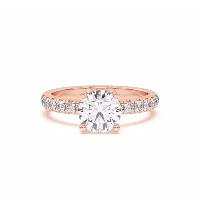 Marie Majestic Hidden Halo Lab Pavé Engagement Ring