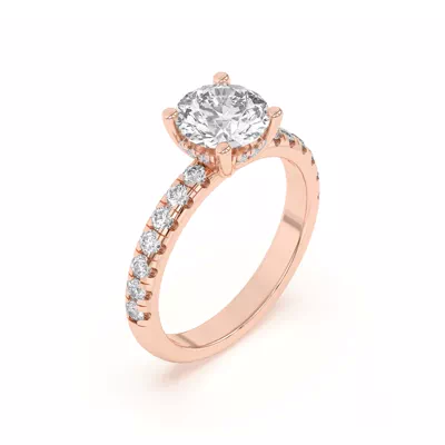 Marie Majestic Hidden Halo Lab Pavé Engagement Ring
