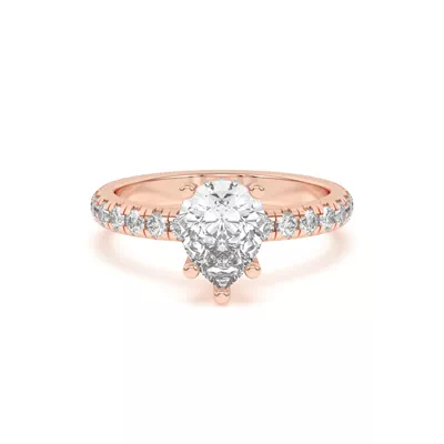 Marie Majestic Hidden Halo Lab Pavé Engagement Ring