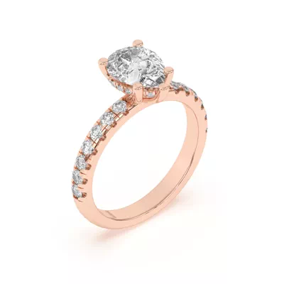Marie Majestic Hidden Halo Lab Pavé Engagement Ring