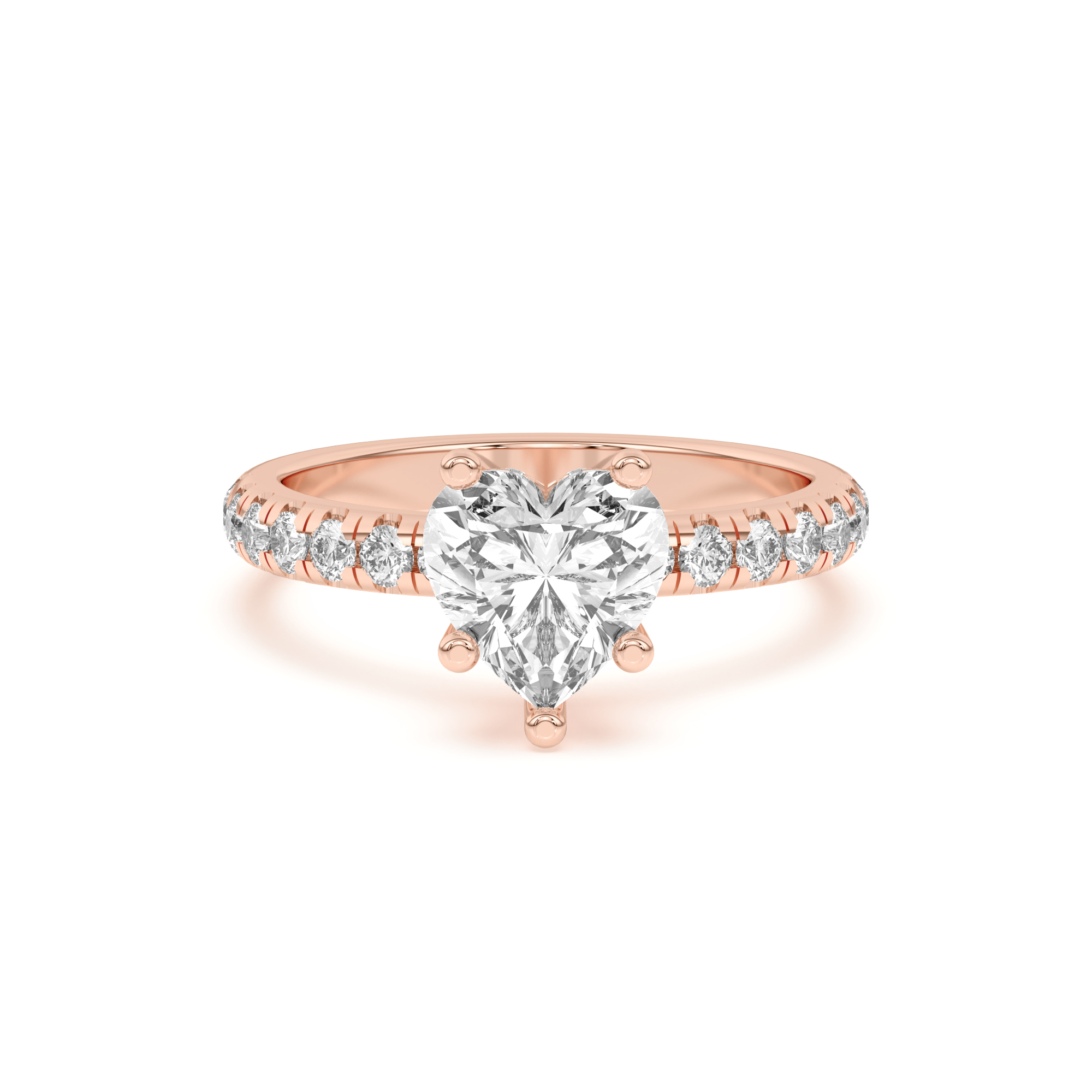Marie Majestic Hidden Halo Lab Pavé Engagement Ring