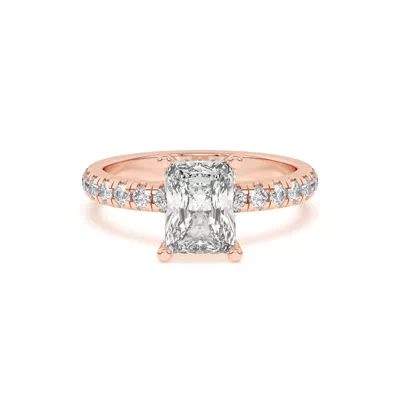 Marie Majestic Hidden Halo Lab Pavé Engagement Ring