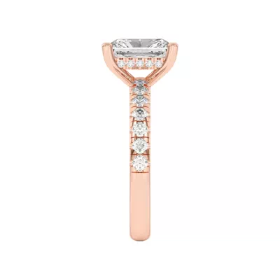 Marie Majestic Hidden Halo Lab Pavé Engagement Ring