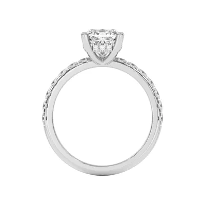 Marie Majestic Hidden Halo Lab Pavé Engagement Ring