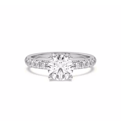 Marie Majestic Hidden Halo Lab Pavé Engagement Ring