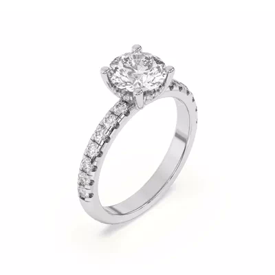 Marie Majestic Hidden Halo Lab Pavé Engagement Ring
