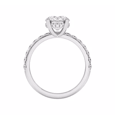 Marie Majestic Hidden Halo Lab Pavé Engagement Ring