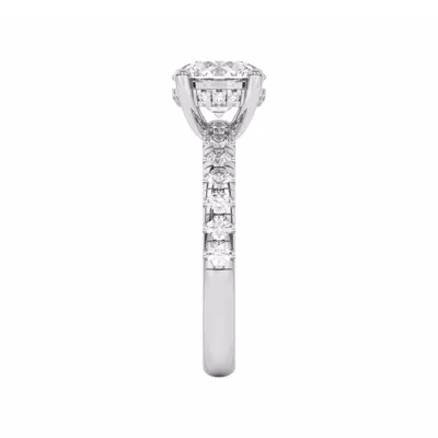Marie Majestic Hidden Halo Lab Pavé Engagement Ring