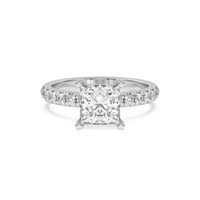 Marie Majestic Hidden Halo Lab Pavé Engagement Ring
