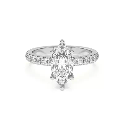 Marie Majestic Hidden Halo Lab Pavé Engagement Ring