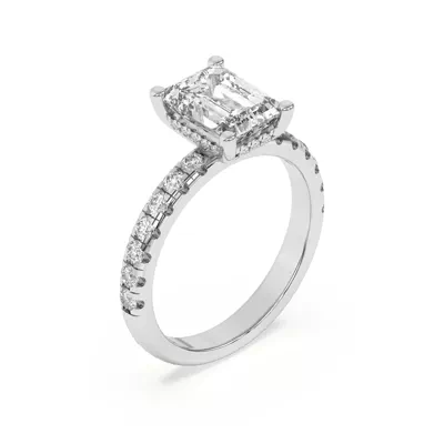 Marie Majestic Hidden Halo Lab Pavé Engagement Ring