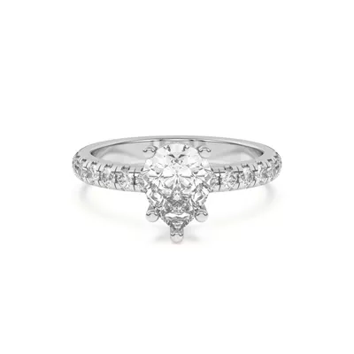Marie Majestic Hidden Halo Lab Pavé Engagement Ring