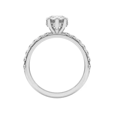 Marie Majestic Hidden Halo Lab Pavé Engagement Ring