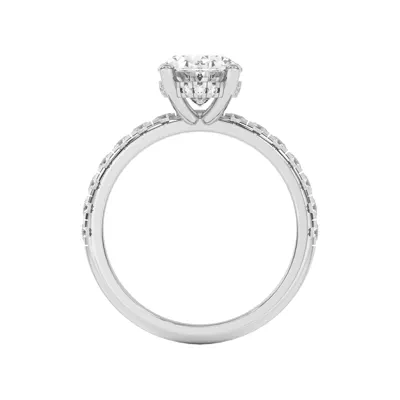 Marie Majestic Hidden Halo Lab Pavé Engagement Ring