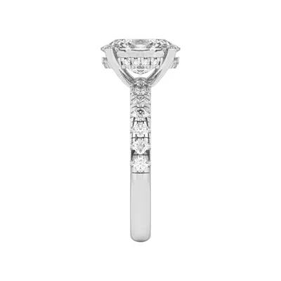 Marie Majestic Hidden Halo Lab Pavé Engagement Ring