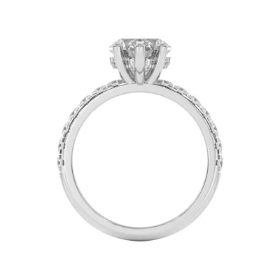 Marie Majestic Hidden Halo Lab Pavé Engagement Ring