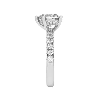 Marie Majestic Hidden Halo Lab Pavé Engagement Ring