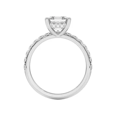 Marie Majestic Hidden Halo Lab Pavé Engagement Ring