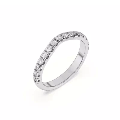 Marie Majestic Curved Lab Pavé Band