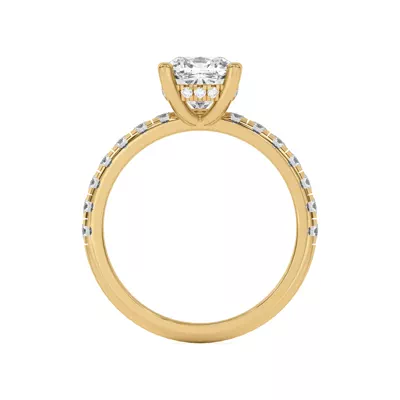 Marie Majestic Hidden Halo Lab Pavé Engagement Ring