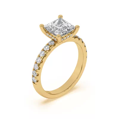 Marie Majestic Hidden Halo Lab Pavé Engagement Ring
