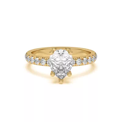 Marie Majestic Hidden Halo Lab Pavé Engagement Ring