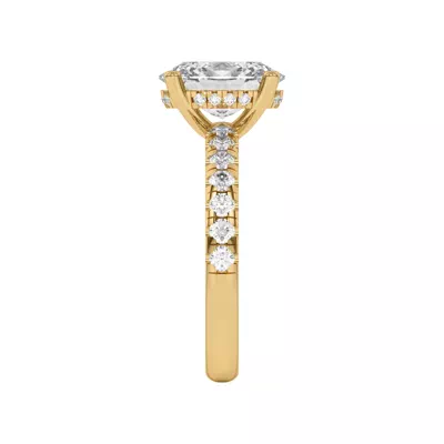 Marie Majestic Hidden Halo Lab Pavé Engagement Ring