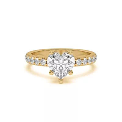 Marie Majestic Hidden Halo Lab Pavé Engagement Ring