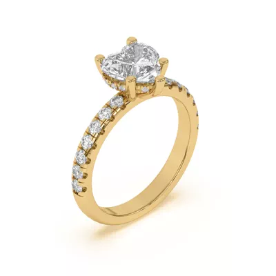 Marie Majestic Hidden Halo Lab Pavé Engagement Ring