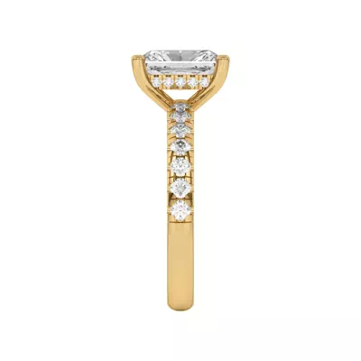 Marie Majestic Hidden Halo Lab Pavé Engagement Ring