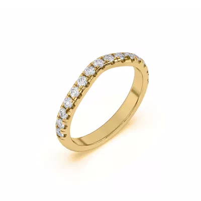 Marie Majestic Curved Lab Pavé Band