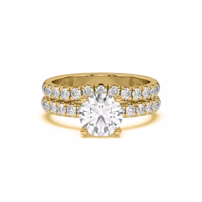 Marie Majestic Curved Lab Pavé Band
