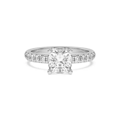 Marie Majestic Hidden Halo Lab Pavé Engagement Ring