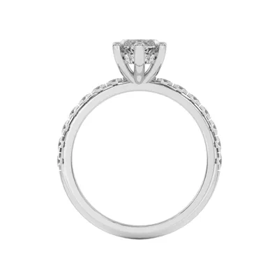 Marie Majestic Hidden Halo Lab Pavé Engagement Ring