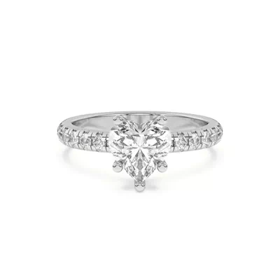 Marie Majestic Hidden Halo Lab Pavé Engagement Ring