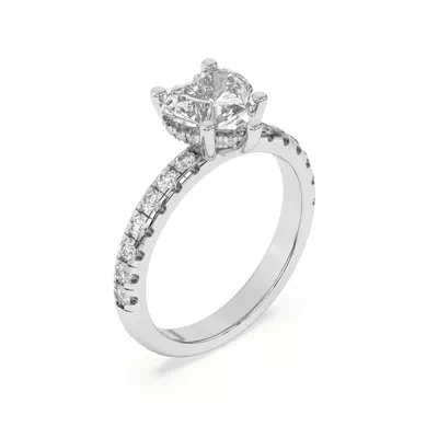 Marie Majestic Hidden Halo Lab Pavé Engagement Ring