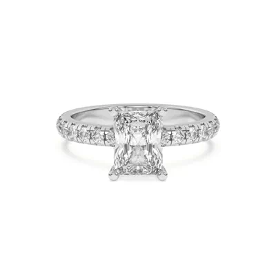 Marie Majestic Hidden Halo Lab Pavé Engagement Ring