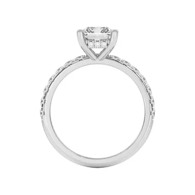 Marie Majestic Hidden Halo Lab Pavé Engagement Ring