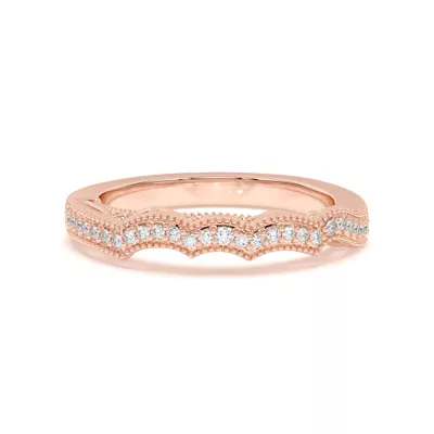 Oasis Filigree Pavé Lab Curved Band