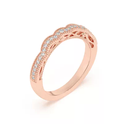 Oasis Filigree Pavé Lab Curved Band