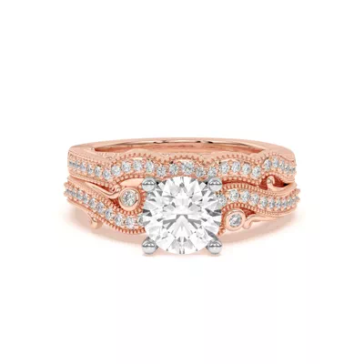 Oasis Filigree Pavé Lab Curved Band