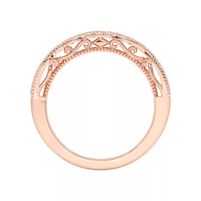 Oasis Filigree Pavé Curved Band