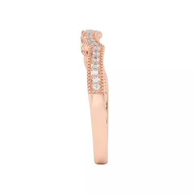Oasis Filigree Pavé Curved Band