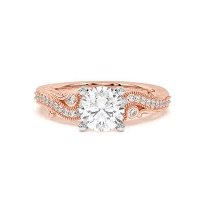 Oasis Filigree Pavé Engagement Ring