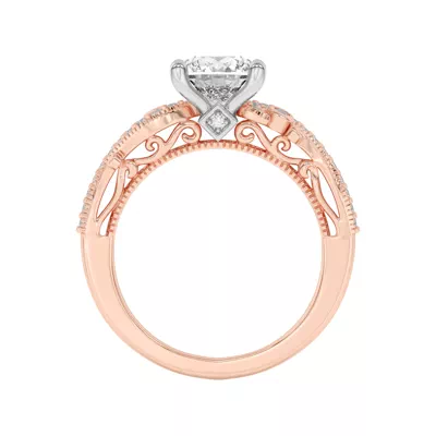 Oasis Filigree Pavé Engagement Ring