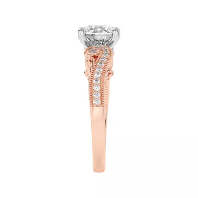 Oasis Filigree Pavé Engagement Ring