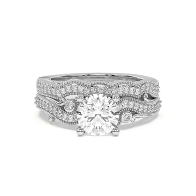 Oasis Filigree Pavé Lab Curved Band