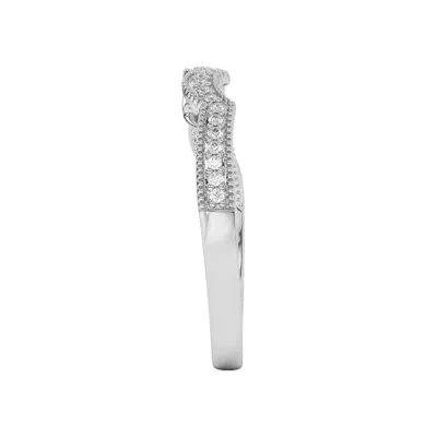Oasis Filigree Pavé Lab Curved Band